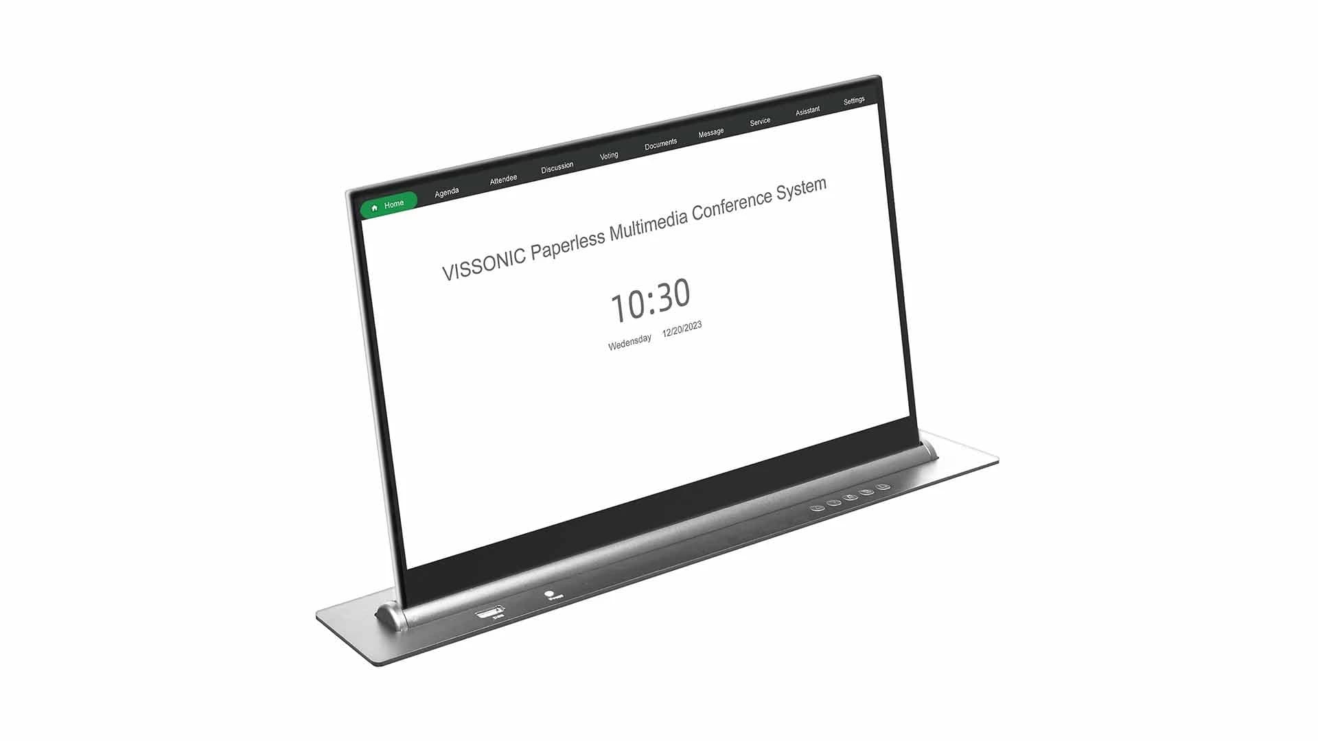 Pantalla Ultrafina Retráctil con Placa de Nombre VIS-LDSC