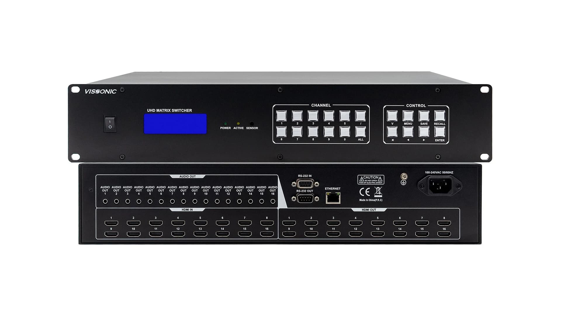 Matriz HDMI 16x16 UHD 4Kx2K con Control Web VIS-PHD1616